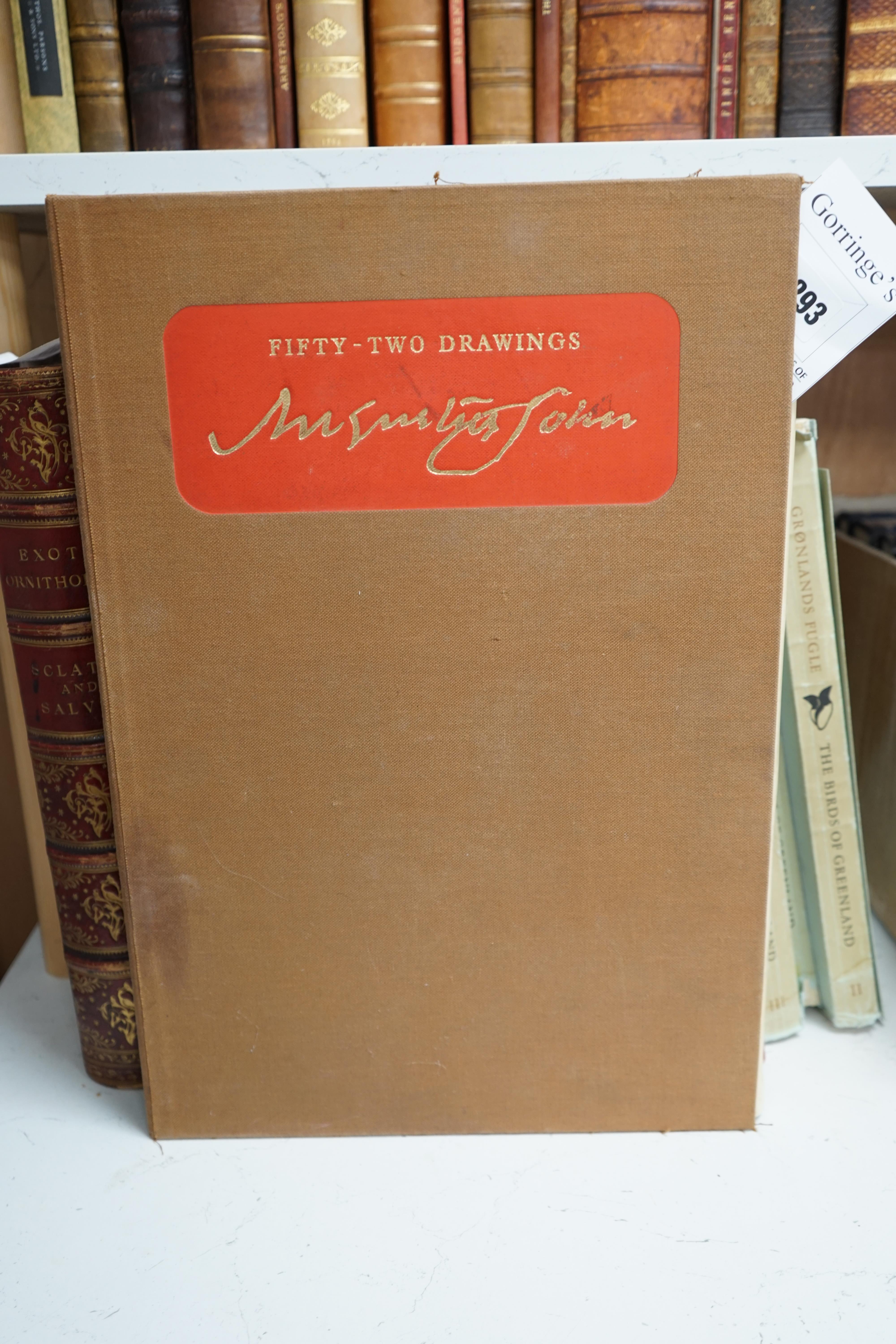 John, Augustus - Fifty-Two Drawings, with an introduction by Lord David Cecil, one of 150 signed by Augustus John and David Cecil, folio, photo-litho offset plates, original half vellum by Zaehnsdorf, George Rainsford, L